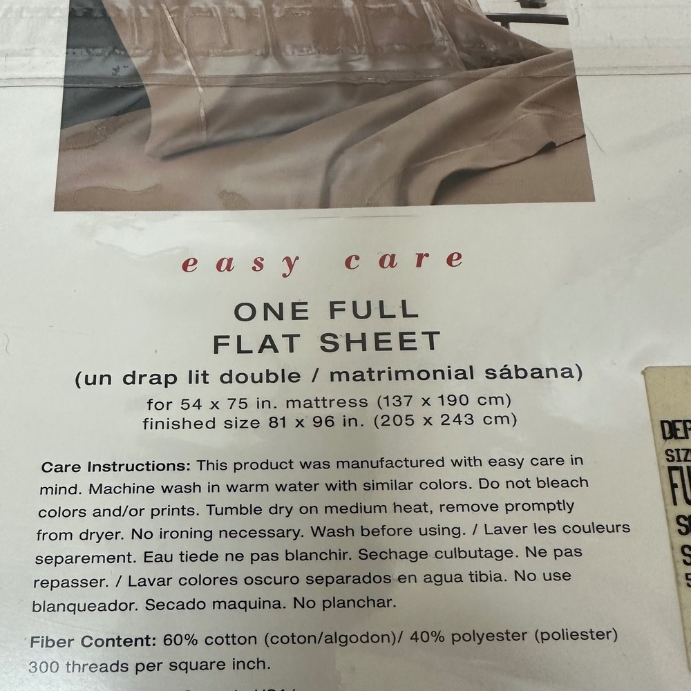 Martex Modern Living Full Flat Sheet 300 TC Blue Cotton Rich Set of 2 New - Picture 5 of 7